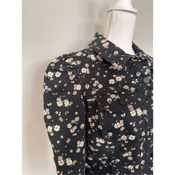 Celebrity Pink Black Flower Denim Jacket - Picture 4 of 7